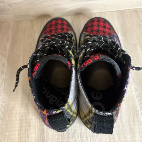 desigual TARTAN HIGH-TOP SNEAKERS plaid textured - Picture 4 of 12